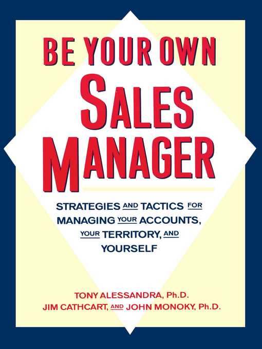 Title details for Be Your Own Sales Manager by Tony Alessandra - Wait list